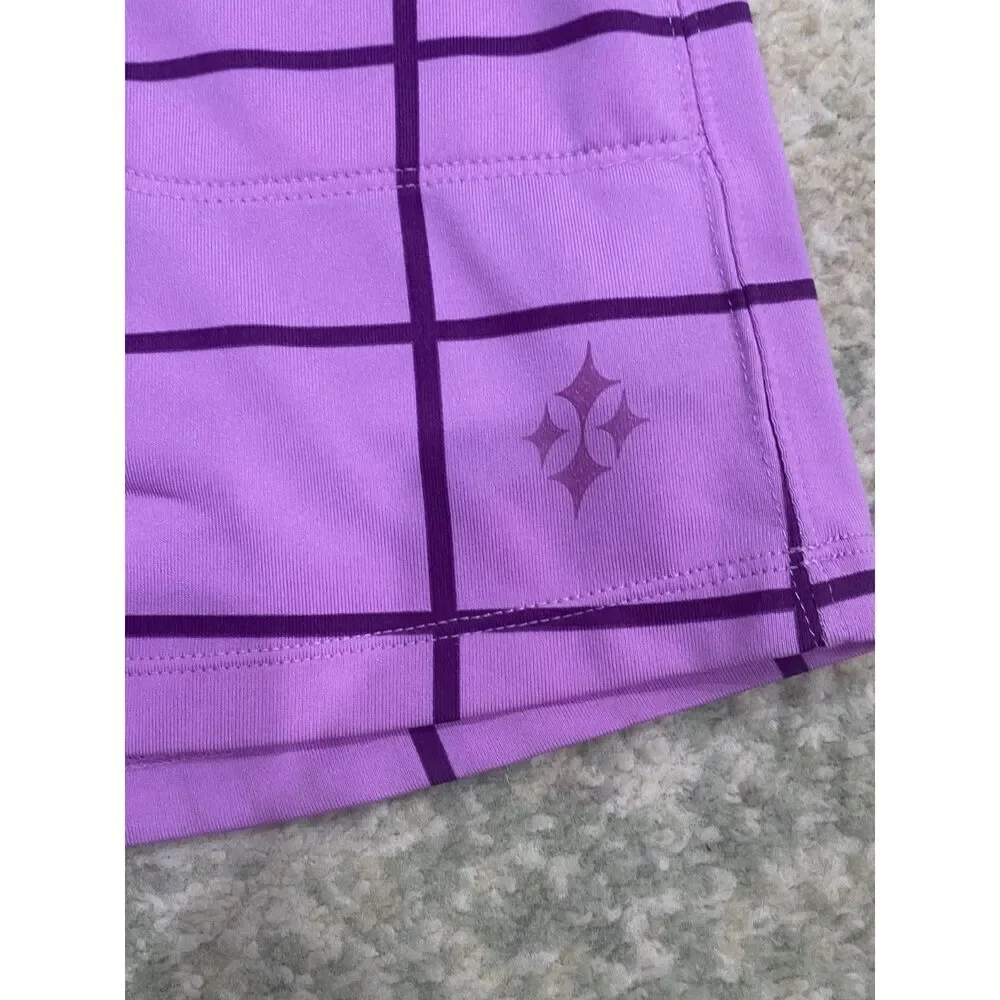 JoFit Golf Purple Grid Pattern Pickleball Skirt Skort Size Small Golf Tennis